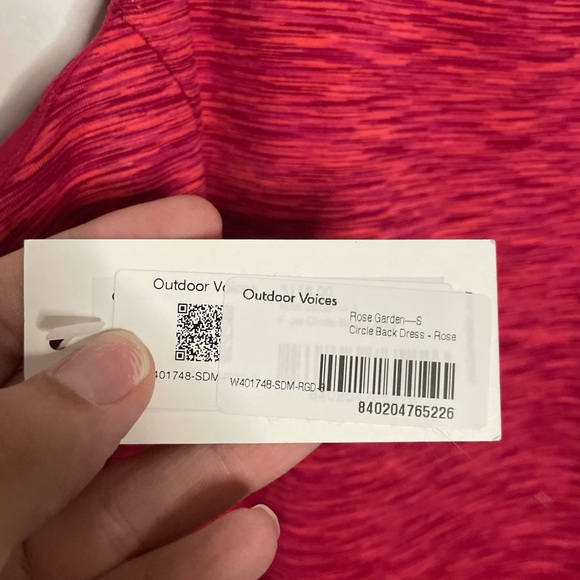 Outdoor Voices Dress Circle Back Exercise Built In Shorts Rose Garden Pink Small - Picture 8 of 8